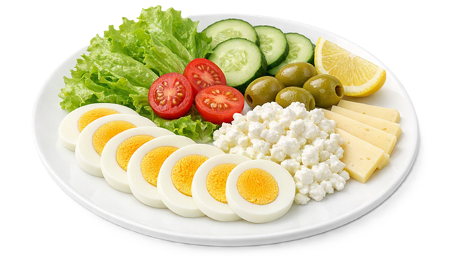 Boiled Eggs and Cheese