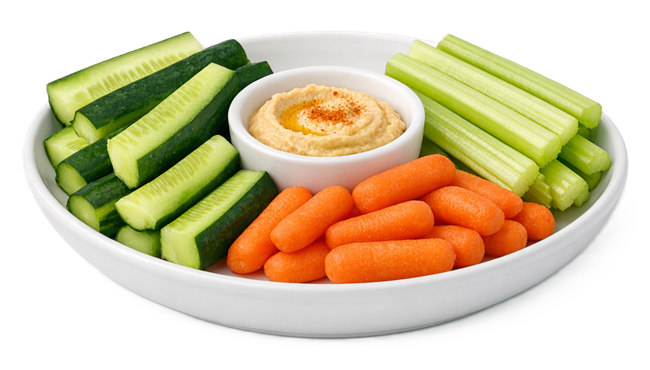 Vegetables with Hummus