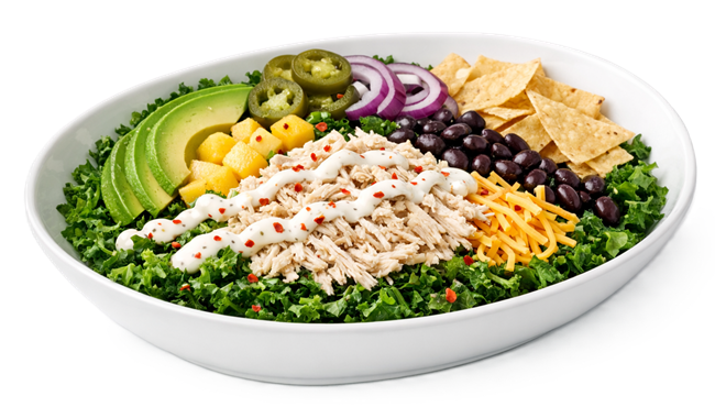 Chicken & Kale Taco Salad