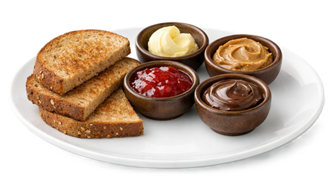Toast with 4 Spreads